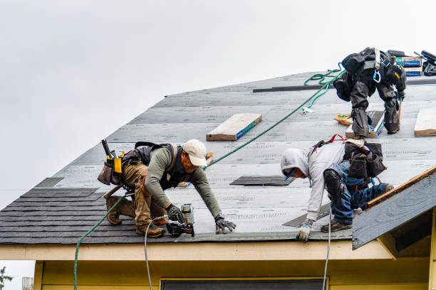 Professional Roofing technician working in Taunton, MA